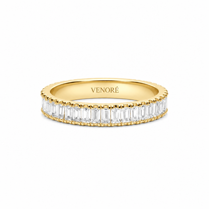 Full Eternity Ring With Prong Setting Baguette Cut Lab Grown Diamonds ✧ 1 Carat