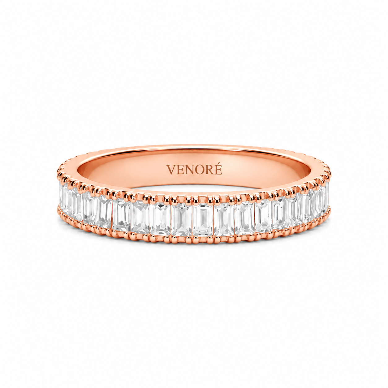 Full Eternity Ring With Prong Setting Baguette Cut Lab Grown Diamonds ✧ 1 Carat