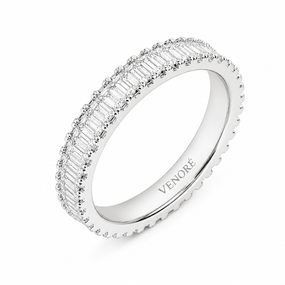 Full Eternity Ring With Prong Setting Baguette Cut Lab Grown Diamonds ✧ 1 Carat