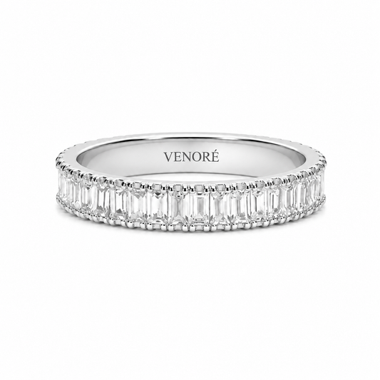 Full Eternity Ring With Prong Setting Baguette Cut Lab Grown Diamonds ✧ 1 Carat