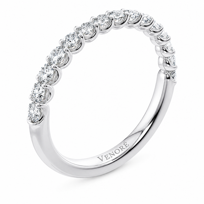 Half Eternity Ring With Two-Prong Claw Setting Oval Cut Lab Grown Diamonds ✧ 0.9 Carat