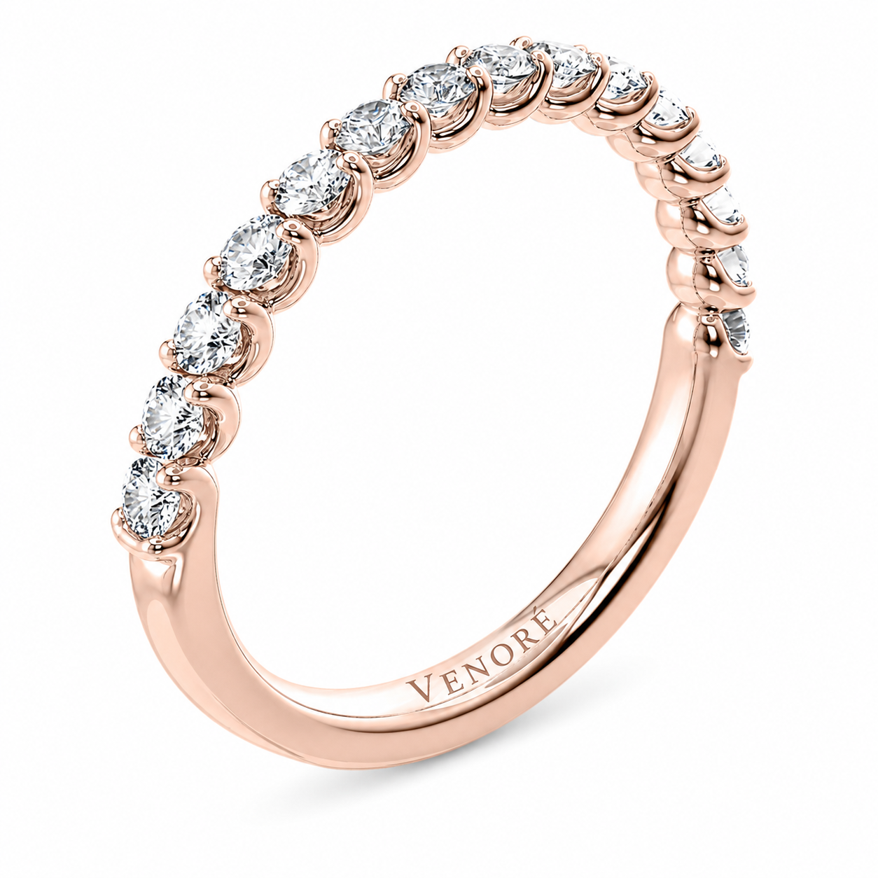Half Eternity Ring With Two-Prong Claw Setting Oval Cut Lab Grown Diamonds ✧ 0.9 Carat