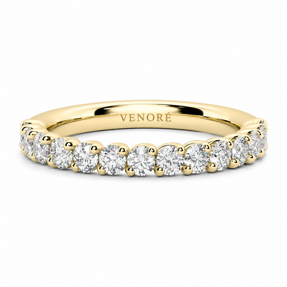 Half Eternity Ring With Two-Prong Claw Setting Oval Cut Lab Grown Diamonds ✧ 0.9 Carat