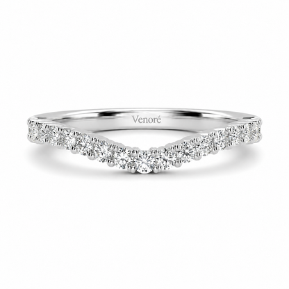 Half Eternity Curved Ring With Shared Prong Setting Round Cut Lab Grown Diamonds ✧ 0.3 Carat