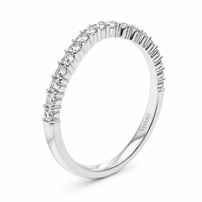 Half Eternity Curved Ring With Shared Prong Setting Round Cut Lab Grown Diamonds ✧ 0.3 Carat