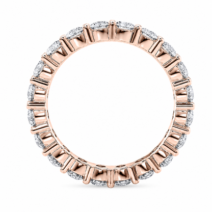 Full Eternity Ring With Shared Prong Setting Round Cut Lab Grown Diamonds ✧ 2 Carat