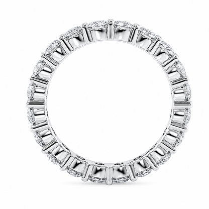 Full Eternity Ring With Shared Prong Setting Round Cut Lab Grown Diamonds ✧ 2 Carat