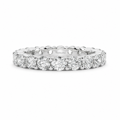 Full Eternity Ring With Shared Prong Setting Round Cut Lab Grown Diamonds ✧ 2 Carat