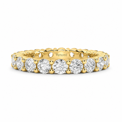 Full Eternity Ring With Shared Prong Setting Round Cut Lab Grown Diamonds ✧ 2 Carat