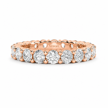 Full Eternity Ring With Shared Prong Setting Round Cut Lab Grown Diamonds ✧ 2 Carat