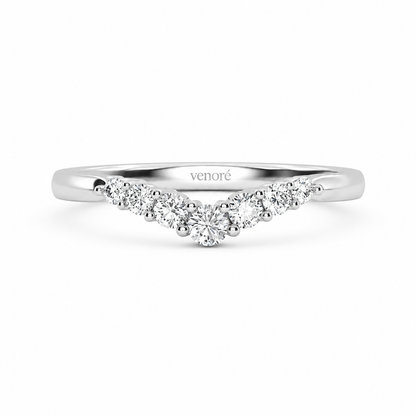 Wishbone Eternity Ring With Shared Prong Setting Round Cut Lab Grown Diamonds ✧ 0.2 Carat