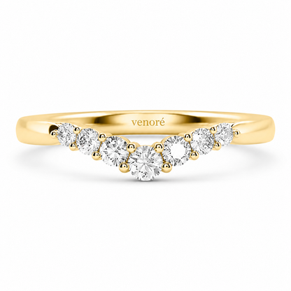 Wishbone Eternity Ring With Shared Prong Setting Round Cut Lab Grown Diamonds ✧ 0.2 Carat