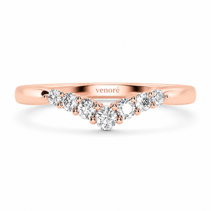 Wishbone Eternity Ring With Shared Prong Setting Round Cut Lab Grown Diamonds ✧ 0.2 Carat