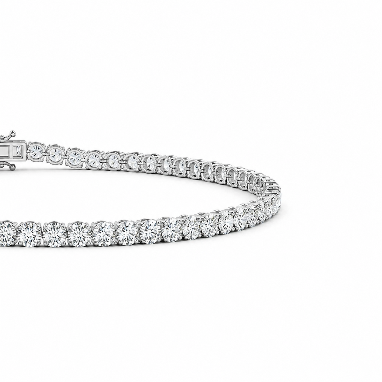 Round Tennis Bracelet Round Cut Lab Grown Diamond ✧ 1-5 Carat
