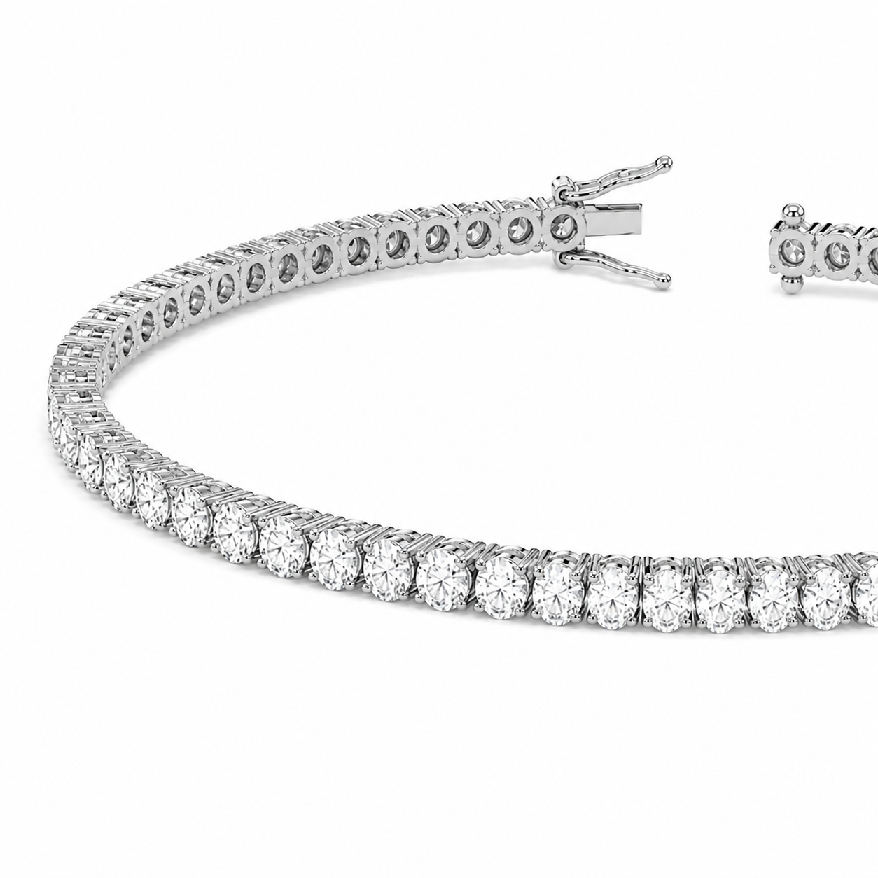 Classic Tennis Bracelet Oval Cut Lab Grown Diamond ✧ 3-5 Carat