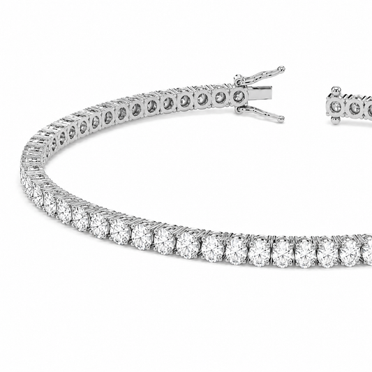 Classic Tennis Bracelet Oval Cut Lab Grown Diamond ✧ 3-5 Carat