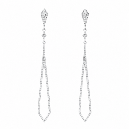 Open Frame Round Cut Lab Grown Diamond Drop Earrings ✧ 0.5 Carat
