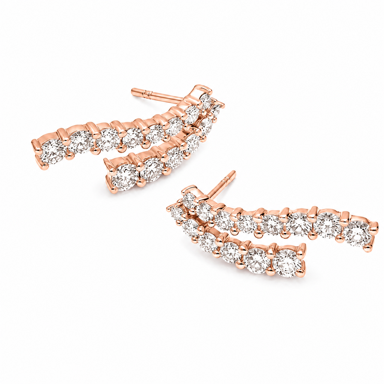 Celeste Round Cut Lab Grown Diamond Drop Earrings ✧ 1.3 Carat