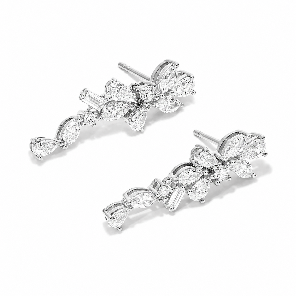 Jardin Cluster Lab Grown Diamond Drop Earrings ✧ 1.5 Carat
