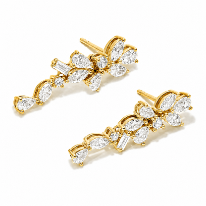 Jardin Cluster Lab Grown Diamond Drop Earrings ✧ 1.5 Carat