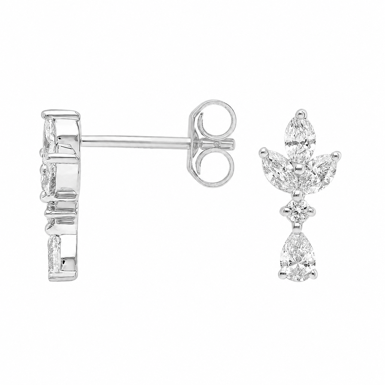 Amélie Cluster Lab Grown Diamond Drop Earrings ✧ 0.6 Carat