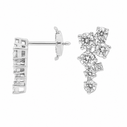 Fiorella - Round Cut Lab Grown Diamond Drop Earrings ✧ 0.8 Carat