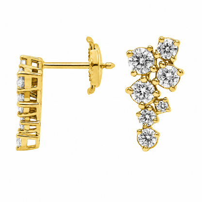 Fiorella - Round Cut Lab Grown Diamond Drop Earrings ✧ 0.8 Carat
