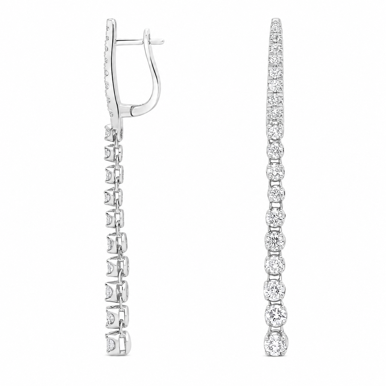 Aurelia - Round Cut Lab Grown Diamond Drop Earrings ✧ 1.25 Carat