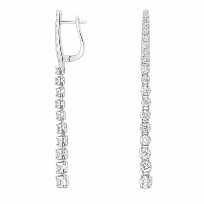 Aurelia - Round Cut Lab Grown Diamond Drop Earrings ✧ 1.25 Carat