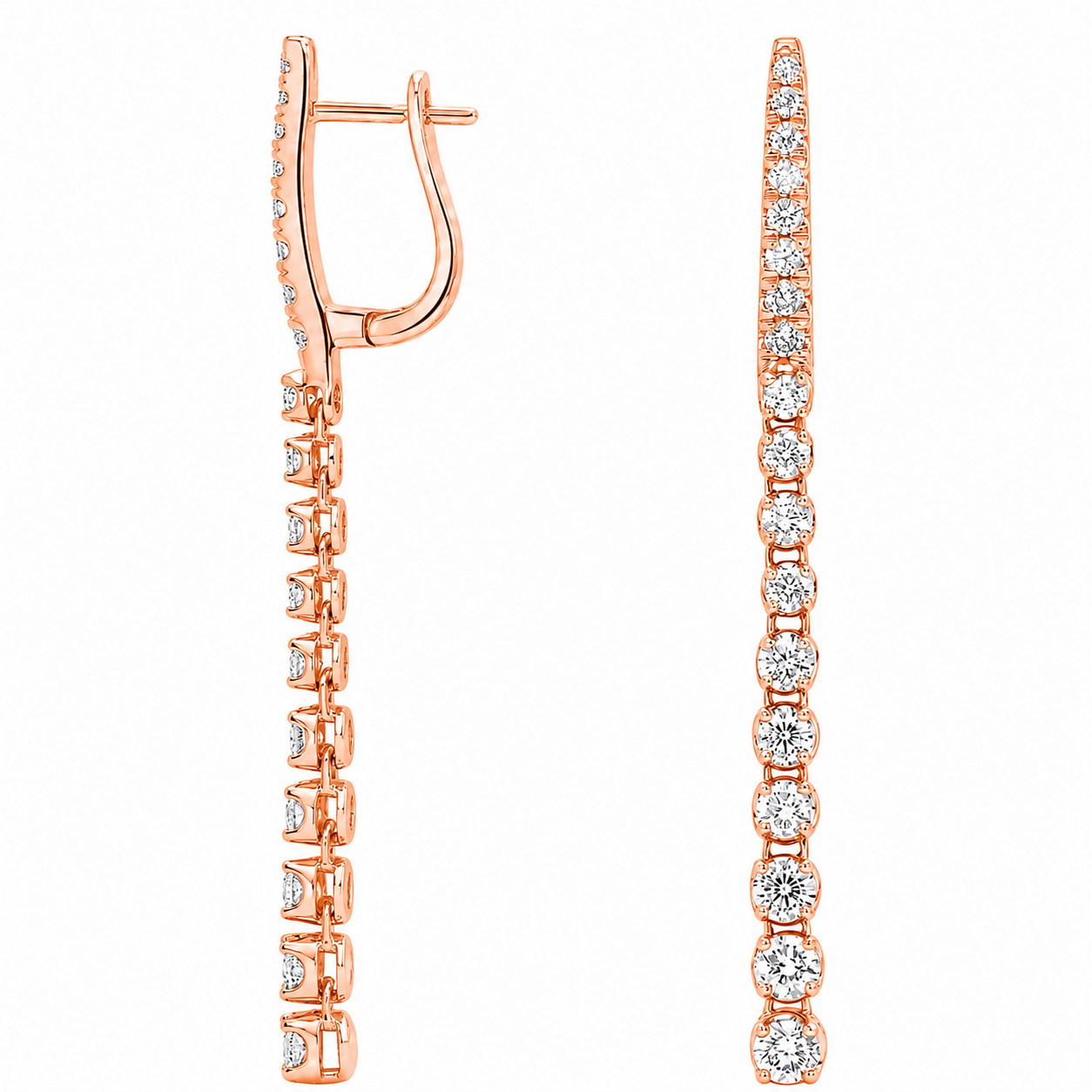 Aurelia - Round Cut Lab Grown Diamond Drop Earrings ✧ 1.25 Carat