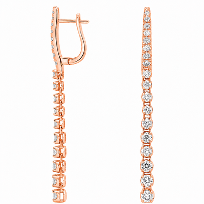 Aurelia - Round Cut Lab Grown Diamond Drop Earrings ✧ 1.25 Carat