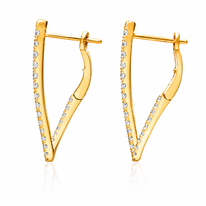 Eclipse - Round Cut Lab Grown Diamond Drop Earrings ✧ 0.8 Carat