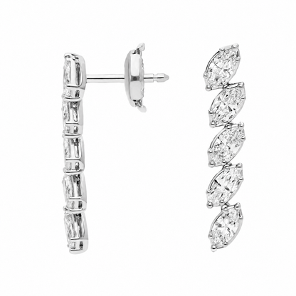 Vespera - Marquise Cut Lab Grown Diamond Drop Earrings ✧ 1.6 Carat