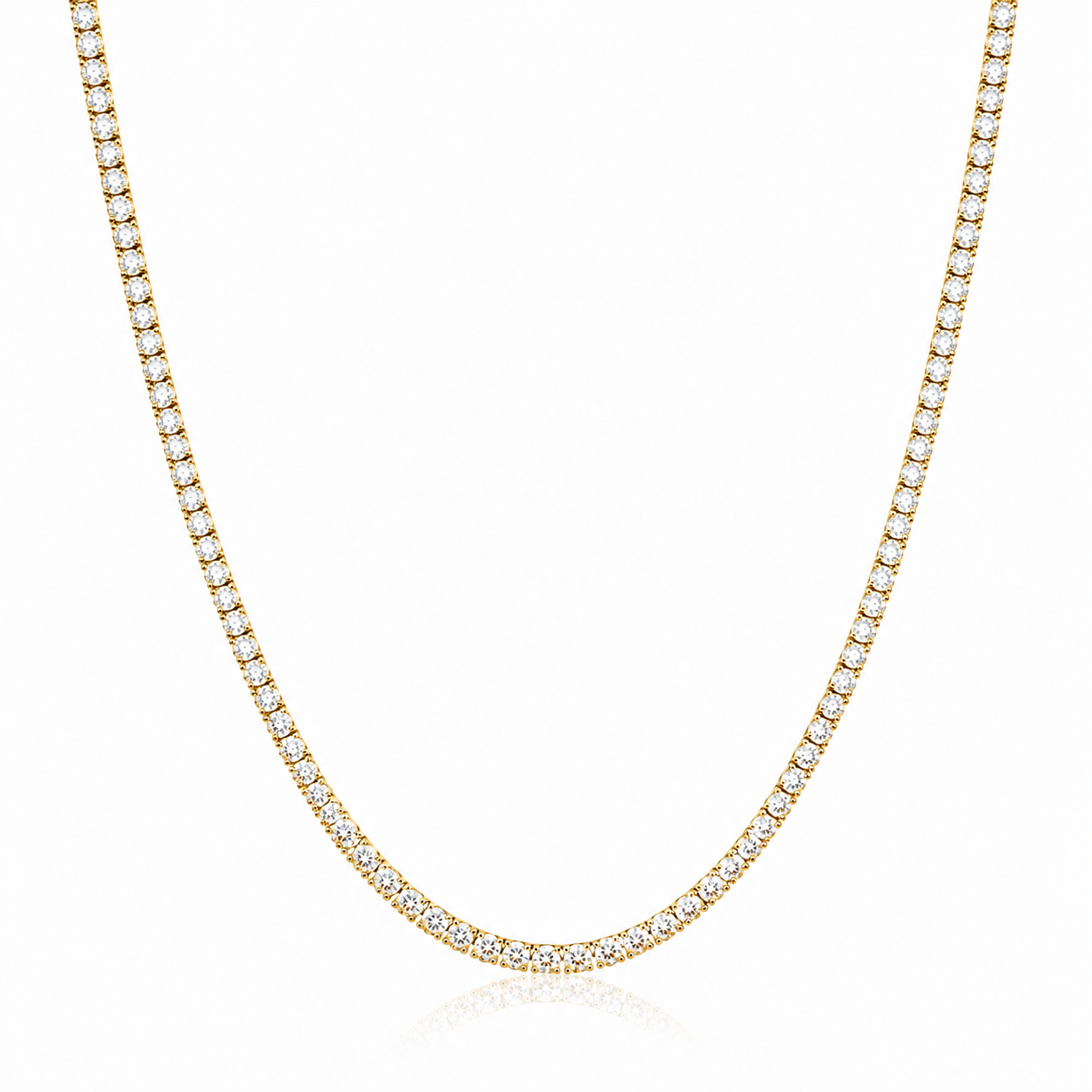 Classic Tennis Necklace Round Cut Lab Grown Diamond ✧ 3-5-7 Carat