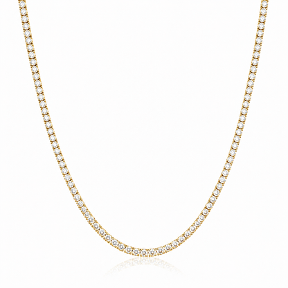 Classic Tennis Necklace Round Cut Lab Grown Diamond ✧ 3-5-7 Carat