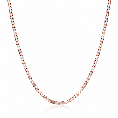 Classic Tennis Necklace Round Cut Lab Grown Diamond ✧ 3-5-7 Carat