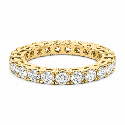 Full Eternity Ring With 4-Prong Setting Round Cut Lab Grown Diamonds ✧ 2 Carat