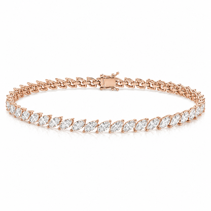 Marquise Cut Tennis Bracelet Lab Grown Diamond ✧ 3 & 5 Carat