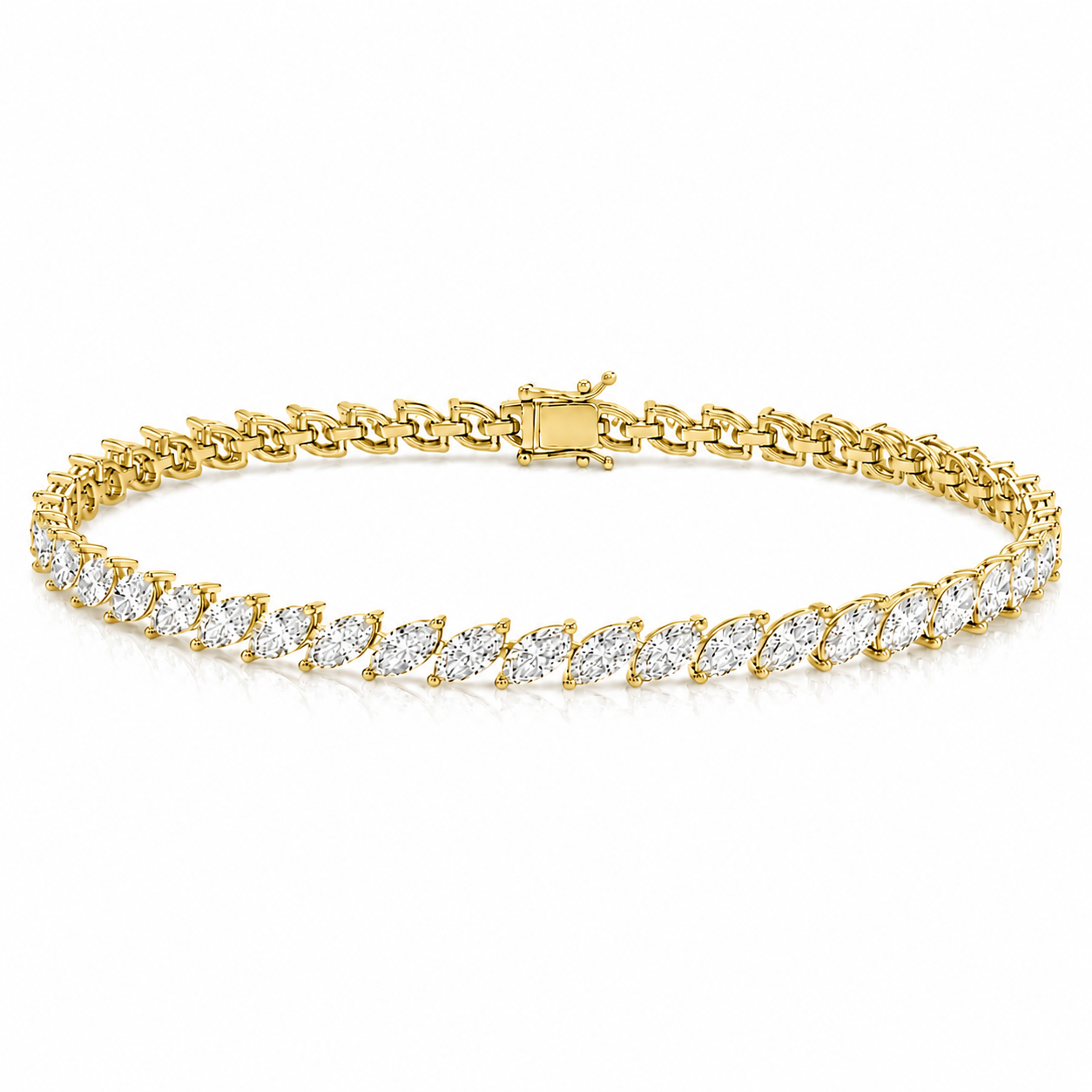 Marquise Cut Tennis Bracelet Lab Grown Diamond ✧ 3 & 5 Carat