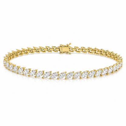 Marquise Cut Tennis Bracelet Lab Grown Diamond ✧ 3 & 5 Carat