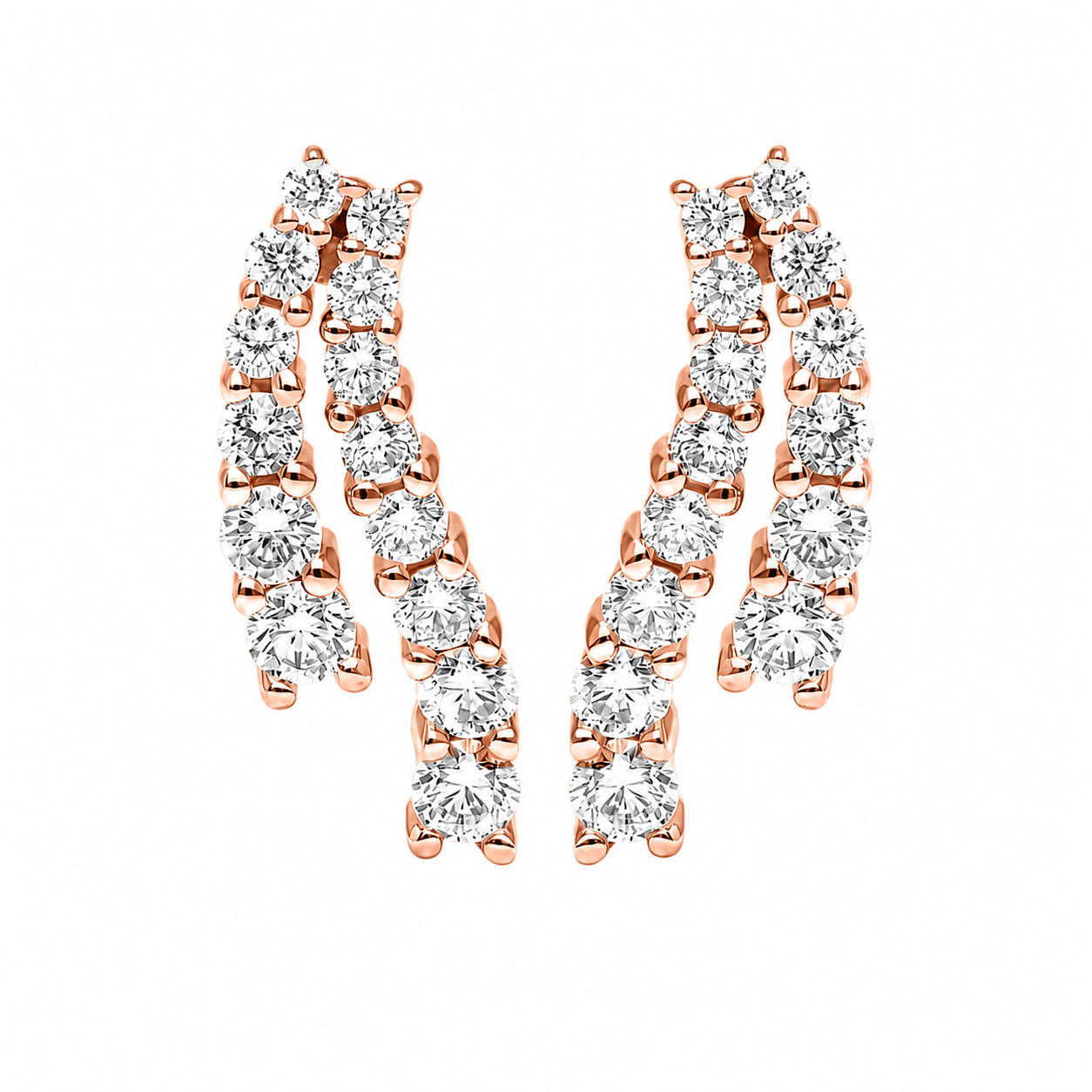 Celeste Round Cut Lab Grown Diamond Drop Earrings ✧ 1.3 Carat