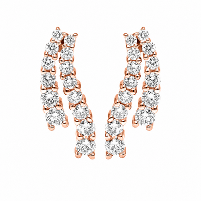 Celeste Round Cut Lab Grown Diamond Drop Earrings ✧ 1.3 Carat