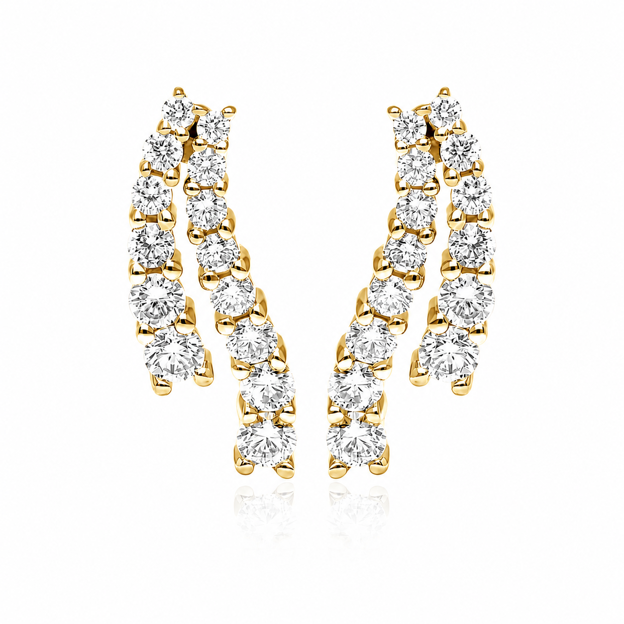 Celeste Round Cut Lab Grown Diamond Drop Earrings ✧ 1.3 Carat
