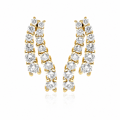Celeste Round Cut Lab Grown Diamond Drop Earrings ✧ 1.3 Carat