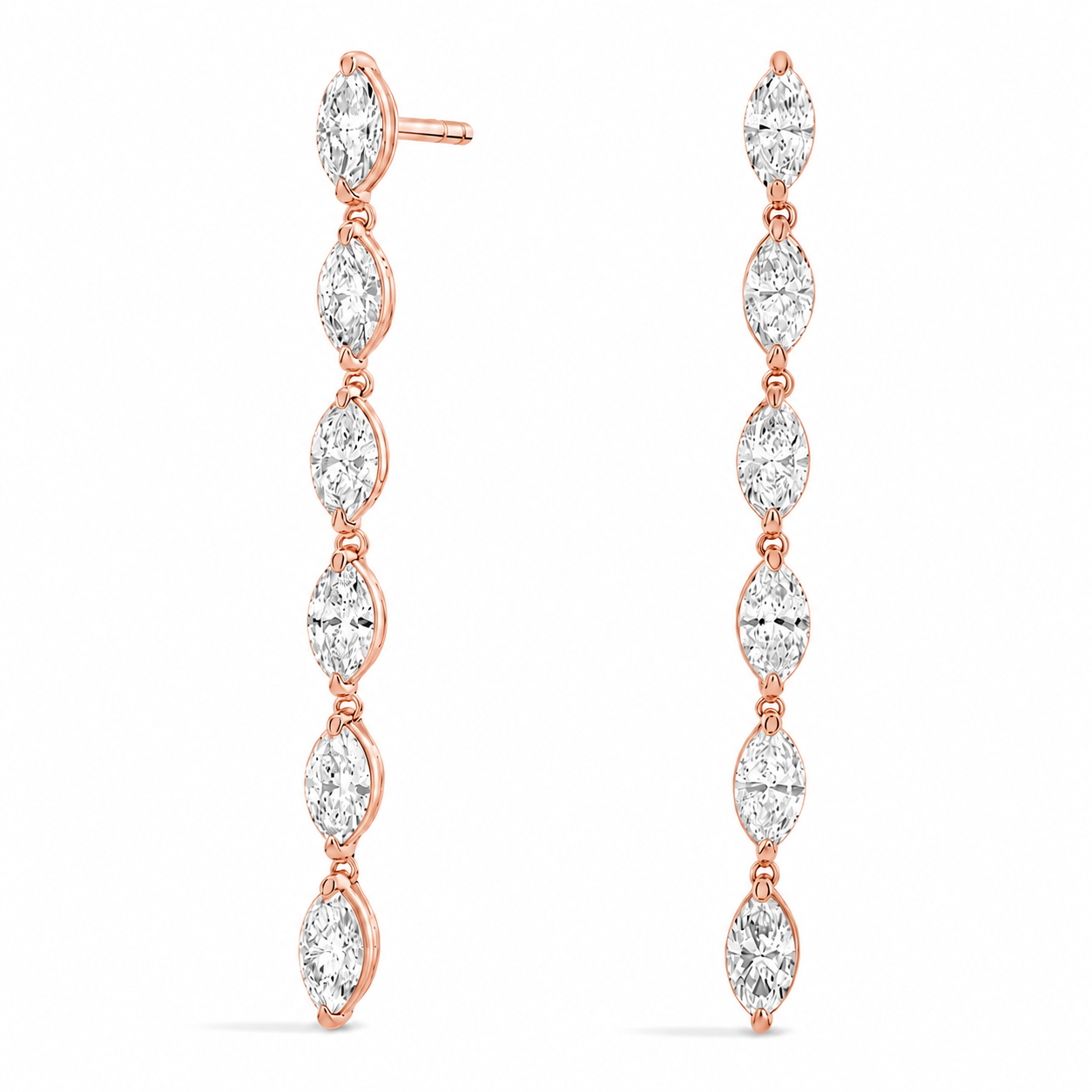 Lumière Marquise Cut Lab Grown Diamond Drop Earrings ✧ 2.5 Carat