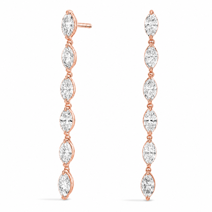 Lumière Marquise Cut Lab Grown Diamond Drop Earrings ✧ 2.5 Carat