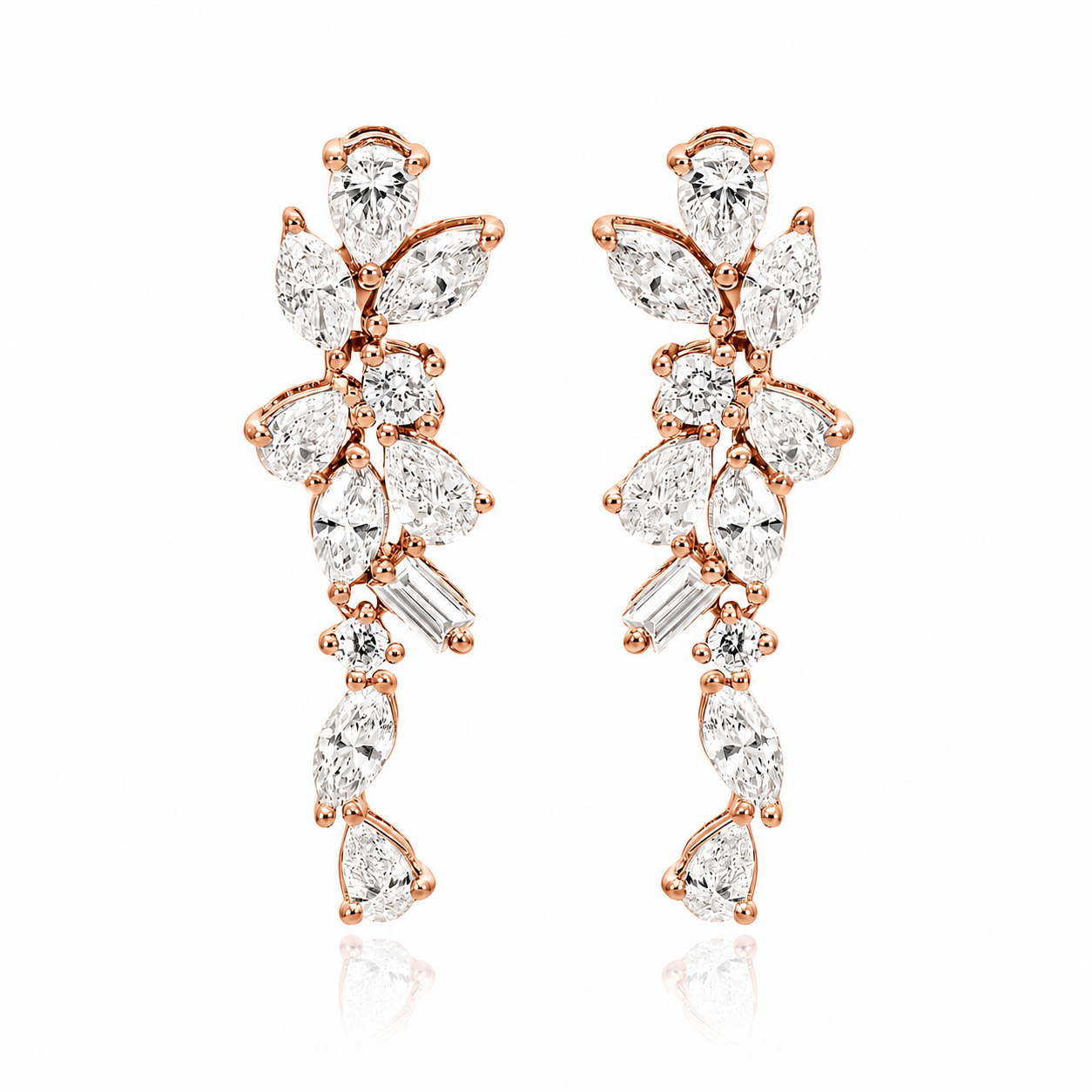 Jardin Cluster Lab Grown Diamond Drop Earrings ✧ 1.5 Carat