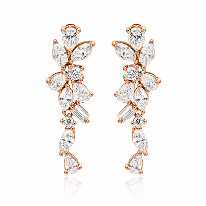 Jardin Cluster Lab Grown Diamond Drop Earrings ✧ 1.5 Carat