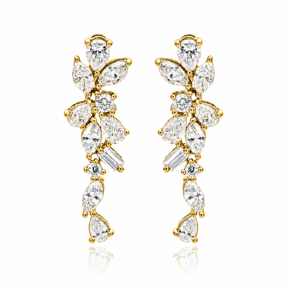 Jardin Cluster Lab Grown Diamond Drop Earrings ✧ 1.5 Carat