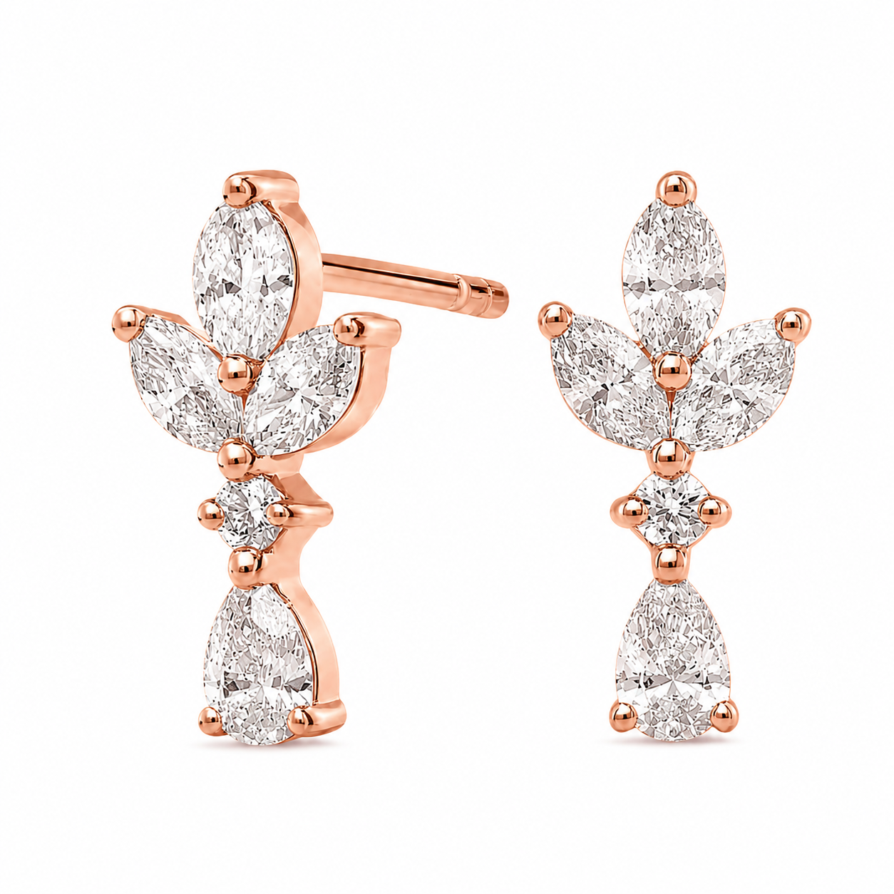 Amélie Cluster Lab Grown Diamond Drop Earrings ✧ 0.6 Carat